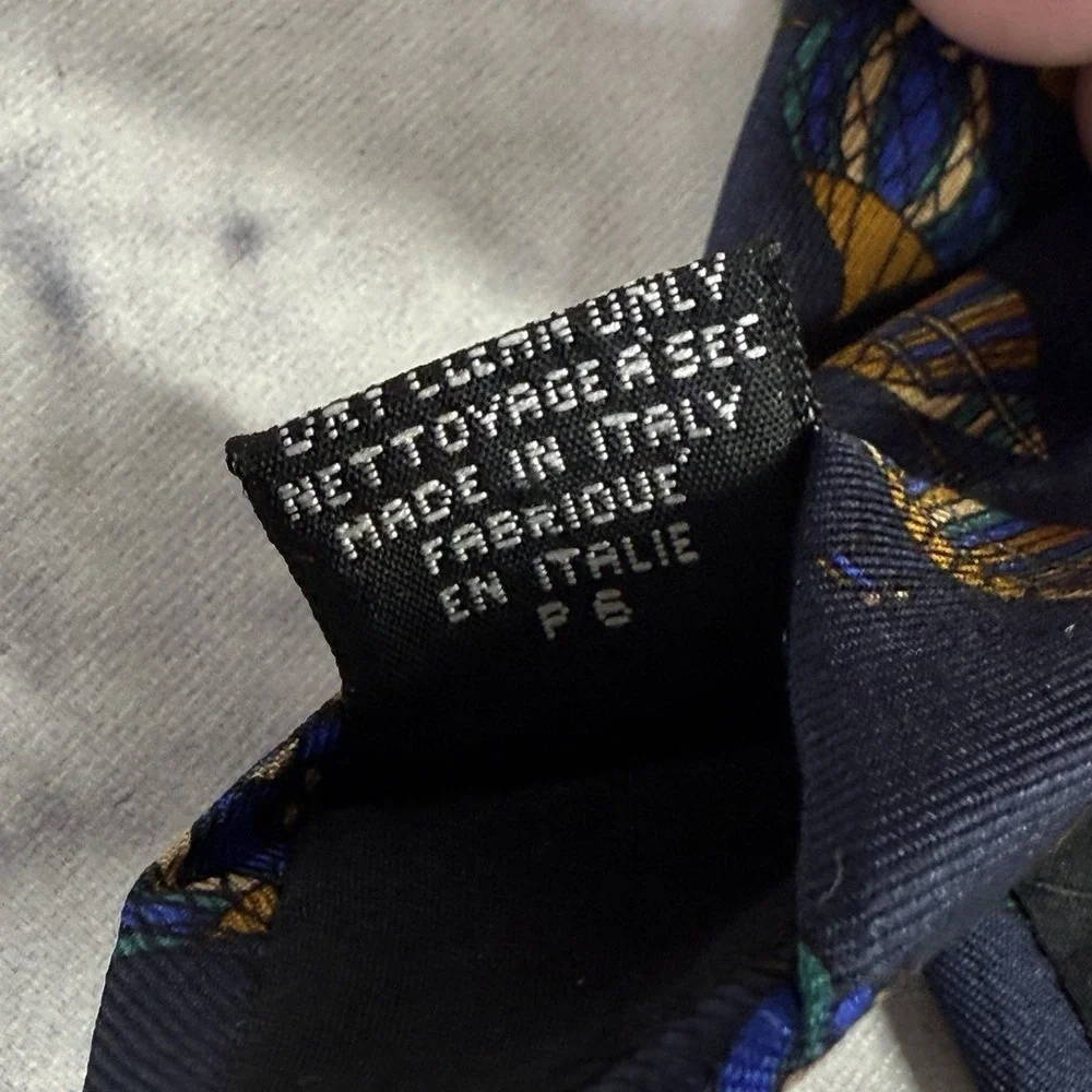 Dunhill Men's Silk Tie Hot Air Balloons‎ Navy Made in Italy 58